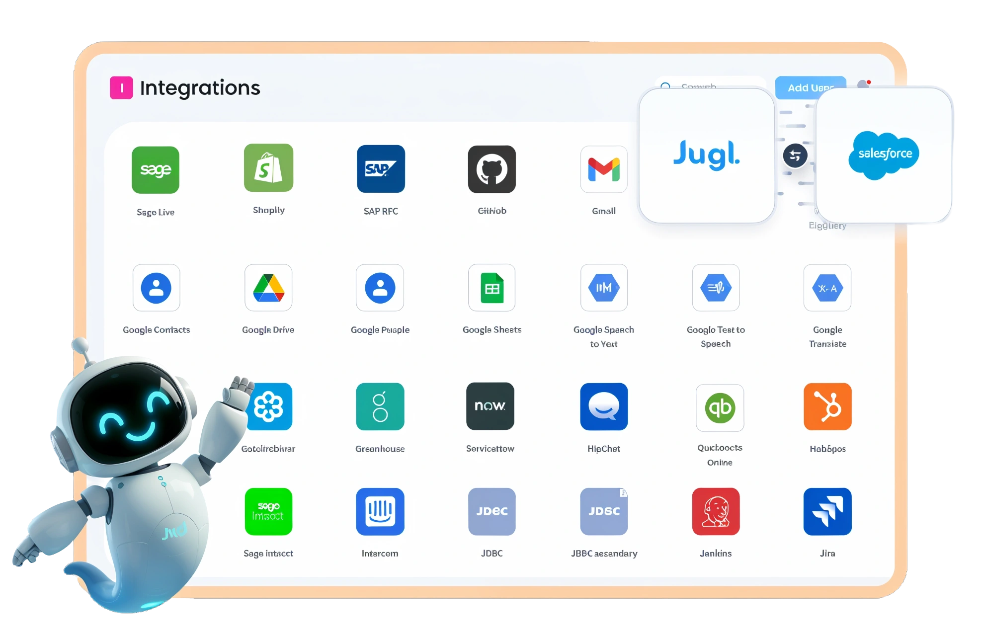 Integrations panel